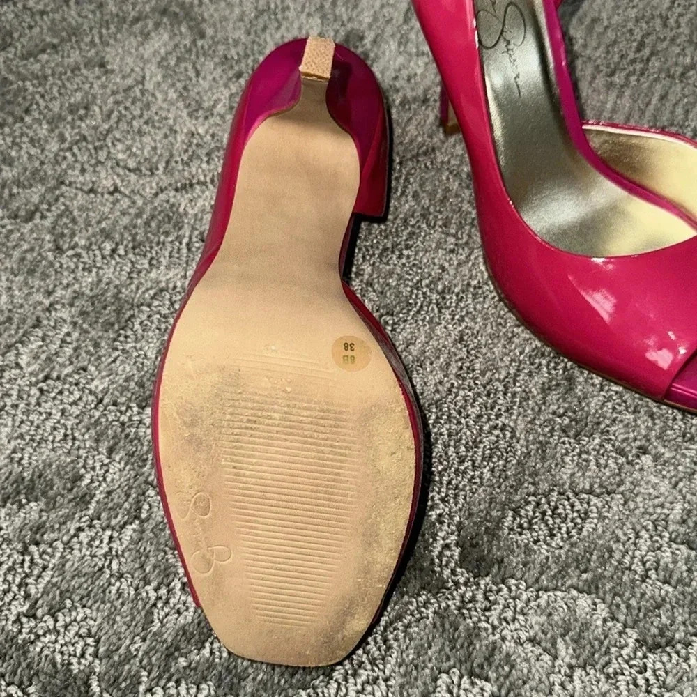 •Jessica Simpson pink patent platform stiletto• - Picture 10 of 10